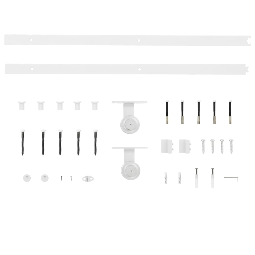 Sliding Door Hardware Kit 183 cm Steel White