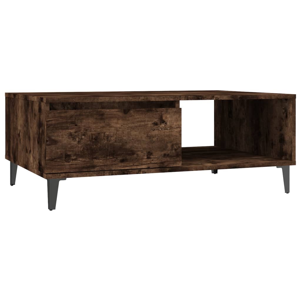 Coffee Table Smoked Oak 90x60x35 cm Engineered Wood