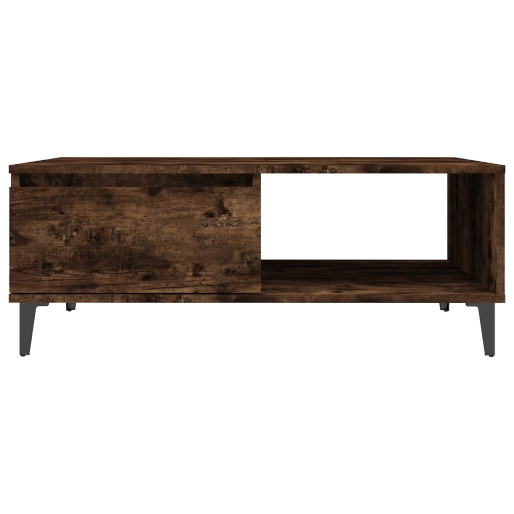 Coffee Table Smoked Oak 90x60x35 cm Engineered Wood