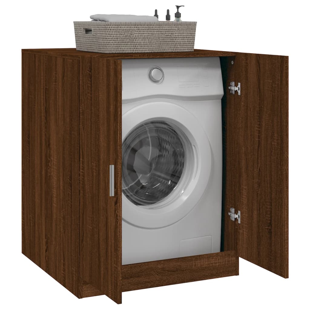 Washing Machine Cabinet Brown Oak 71x71.5x91.5 cm