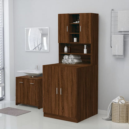 Washing Machine Cabinet Brown Oak 71x71.5x91.5 cm