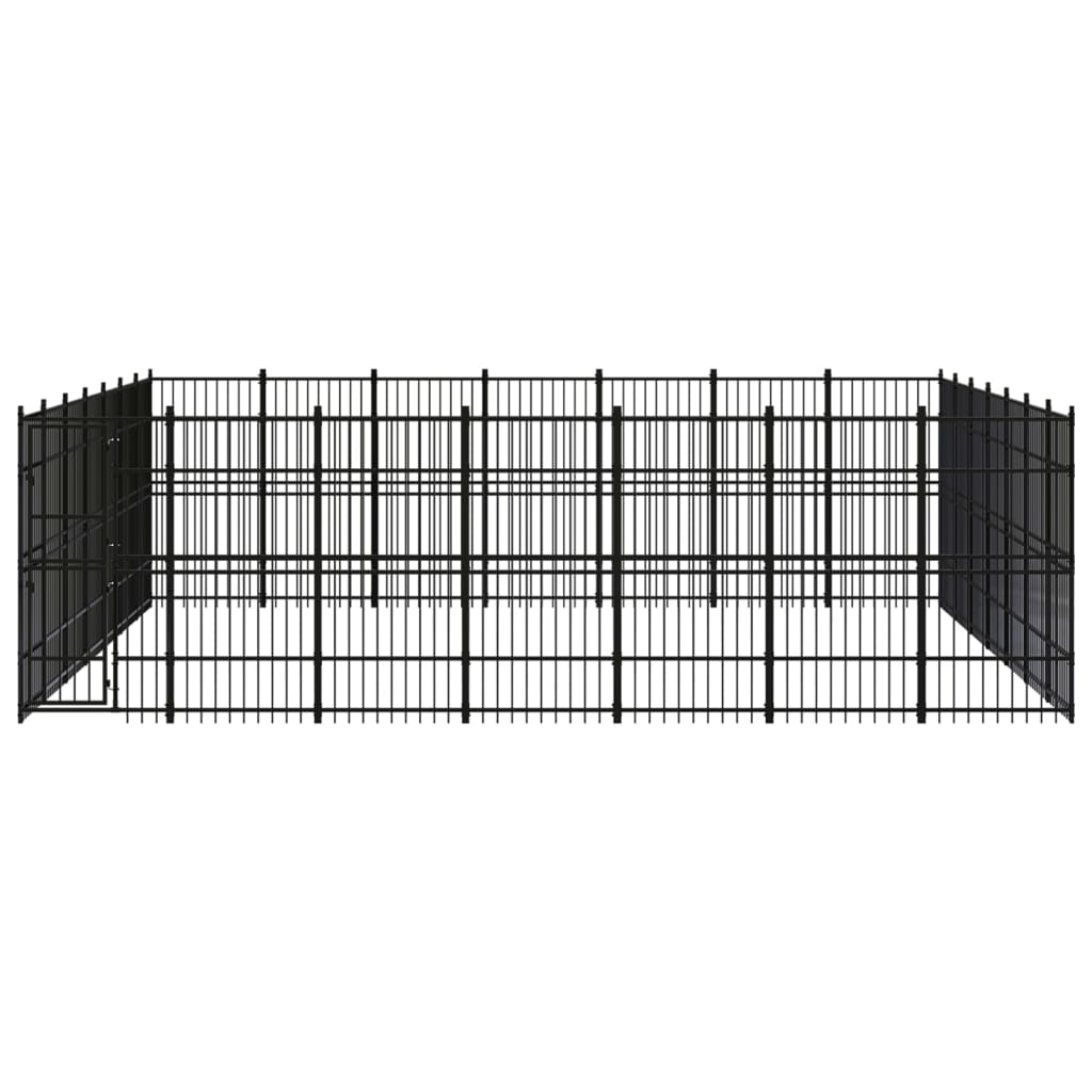 Outdoor Dog Kennel Steel 45.16 m²