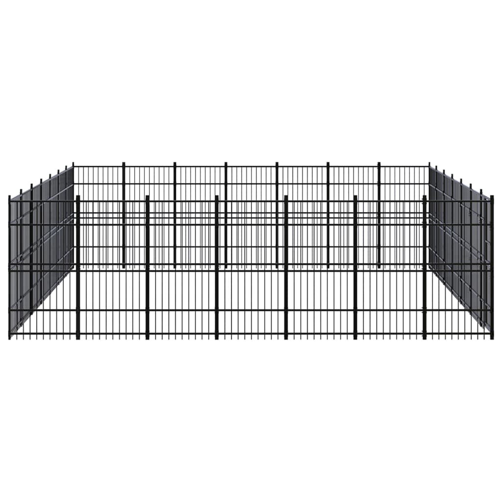 Outdoor Dog Kennel Steel 45.16 m²