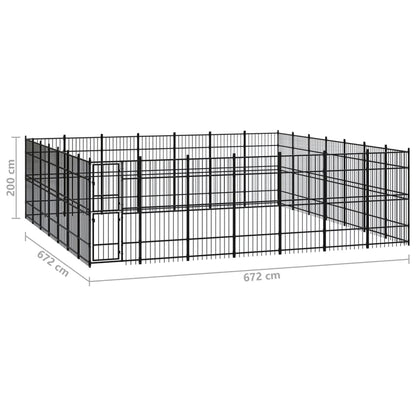 Outdoor Dog Kennel Steel 45.16 m²