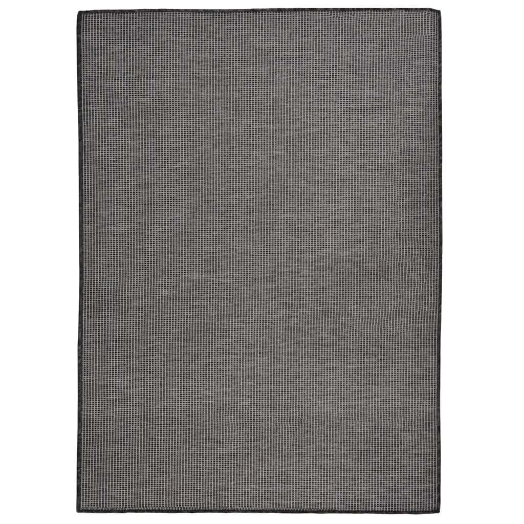 Outdoor Flatweave Rug 200x280 cm Grey