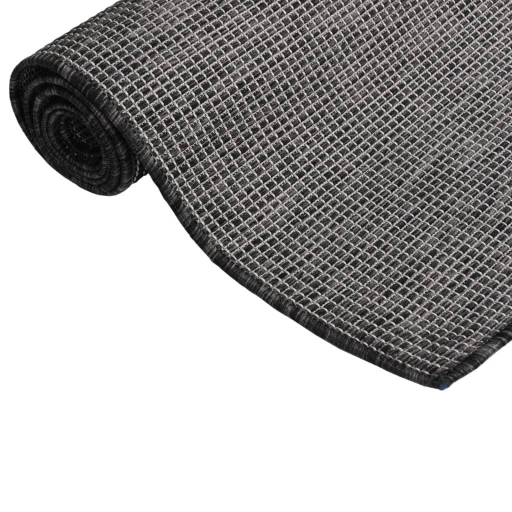 Outdoor Flatweave Rug 200x280 cm Grey