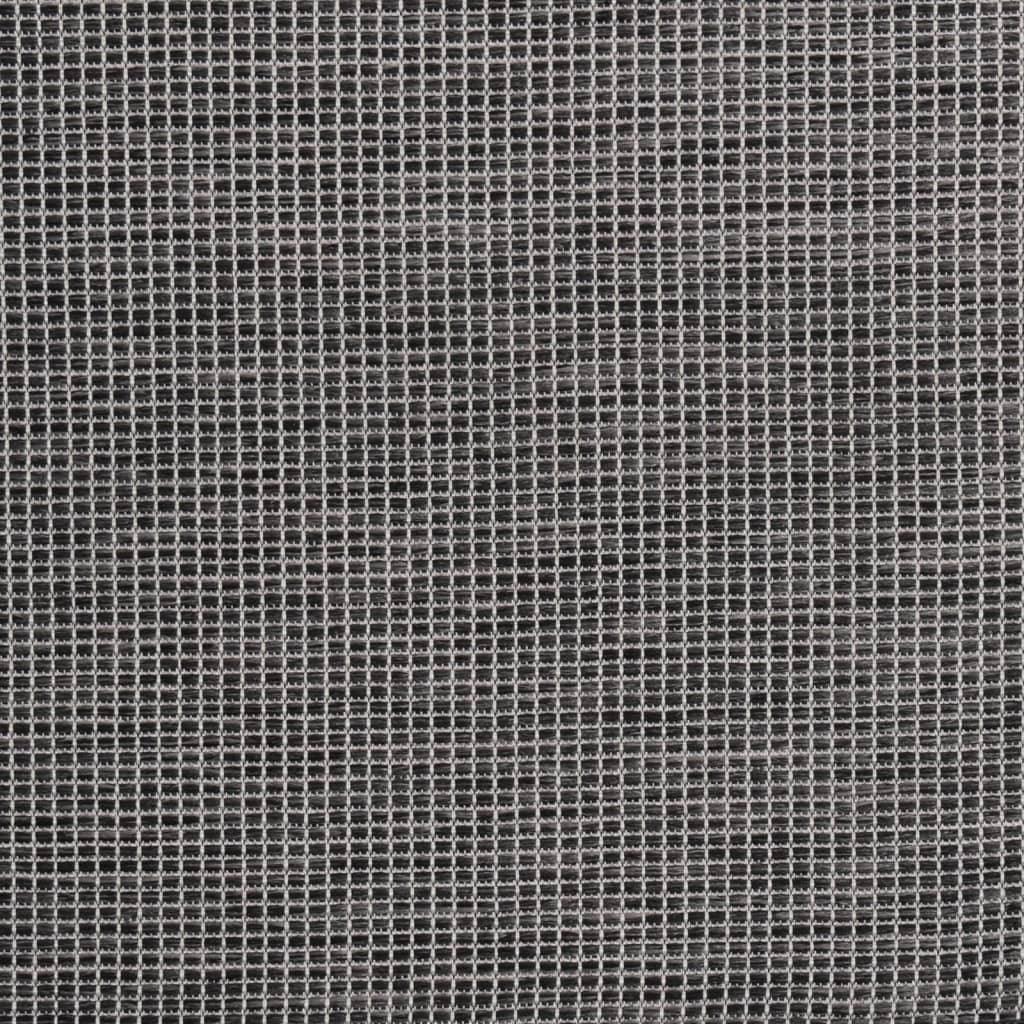 Outdoor Flatweave Rug 200x280 cm Grey