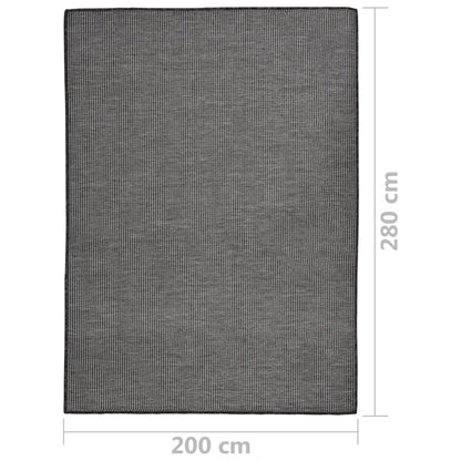 Outdoor Flatweave Rug 200x280 cm Grey