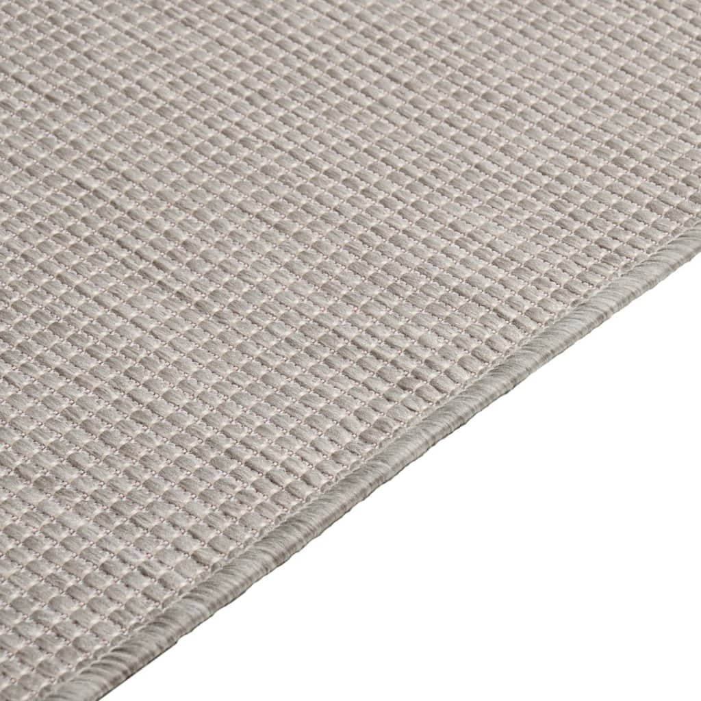 Outdoor Flatweave Rug 80x150 cm Taupe