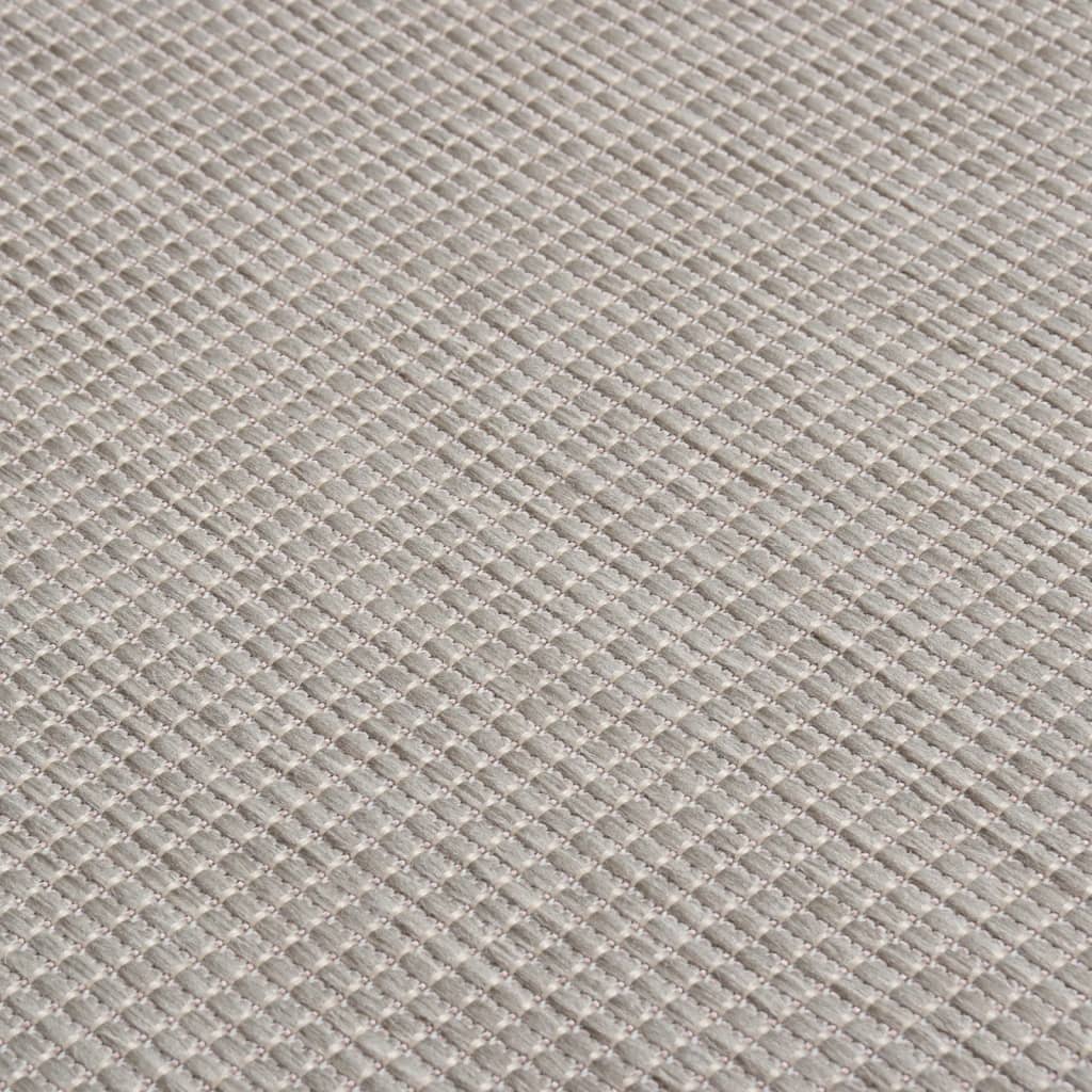 Outdoor Flatweave Rug 80x250 cm Taupe