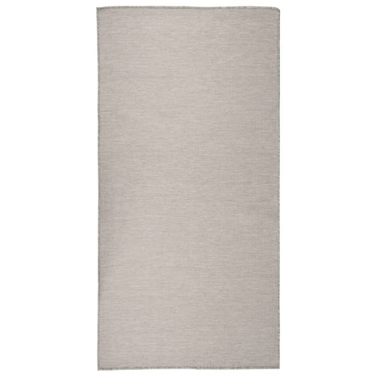 Outdoor Flatweave Rug 100x200 cm Taupe