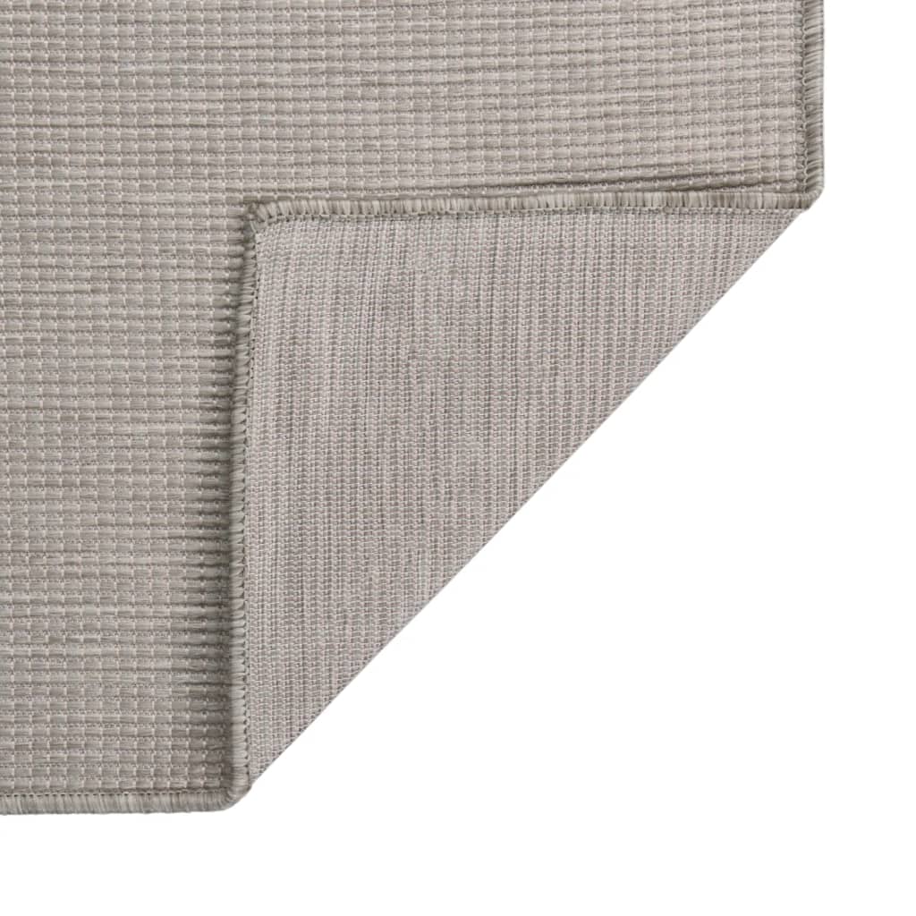 Outdoor Flatweave Rug 100x200 cm Taupe