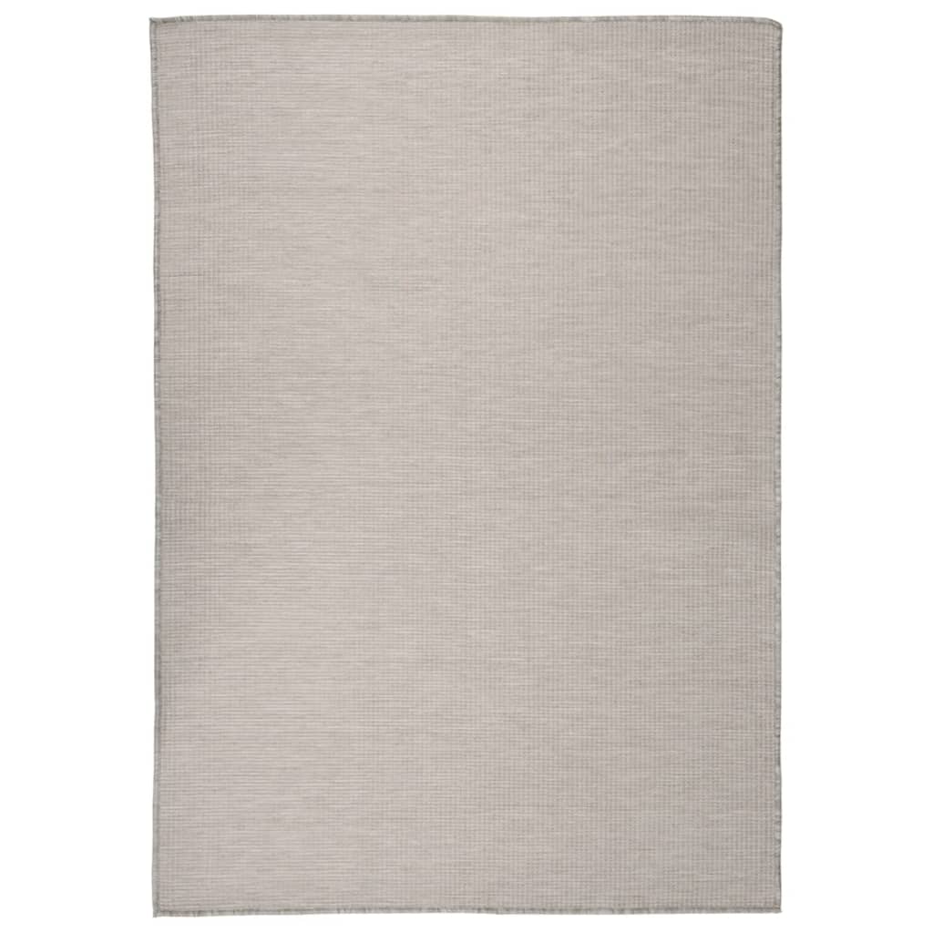 Outdoor Flatweave Rug 160x230 cm Taupe