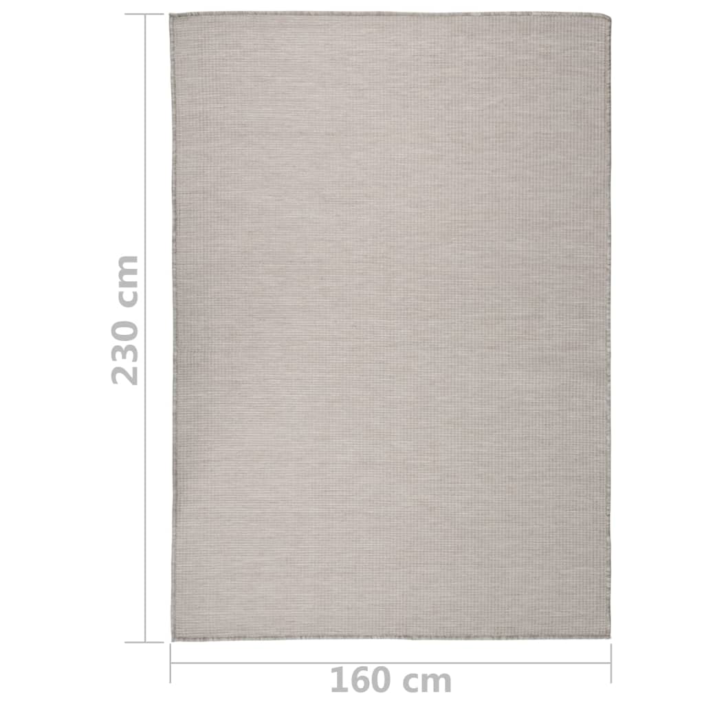 Outdoor Flatweave Rug 160x230 cm Taupe