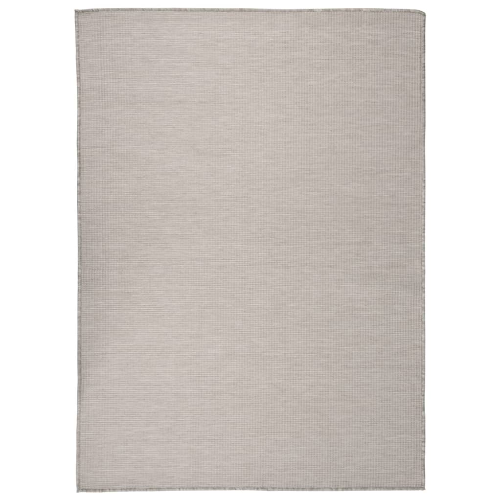 Outdoor Flatweave Rug 200x280 cm Taupe