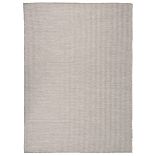 Outdoor Flatweave Rug 200x280 cm Taupe