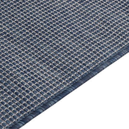 Outdoor Flatweave Rug 140x200 cm Blue