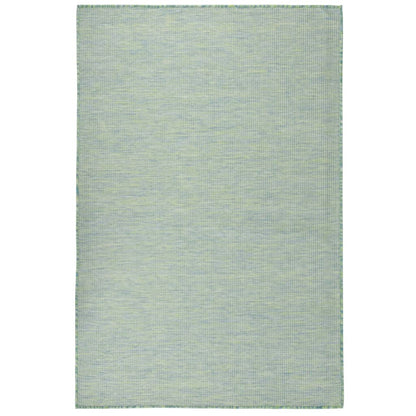 Outdoor Flatweave Rug 120x170 cm Turquoise