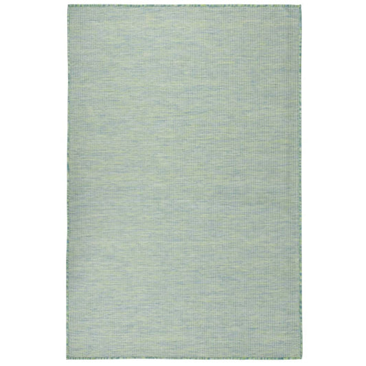 Outdoor Flatweave Rug 120x170 cm Turquoise