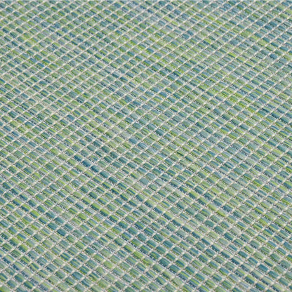 Outdoor Flatweave Rug 120x170 cm Turquoise