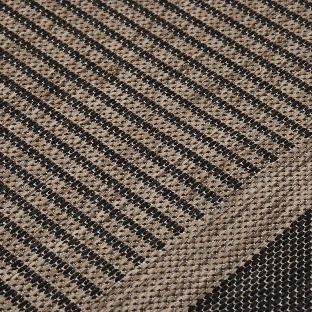 Outdoor Flatweave Rug 80x250 cm Dark Brown