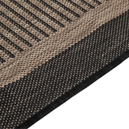 Outdoor Flatweave Rug 140x200 cm Dark Brown