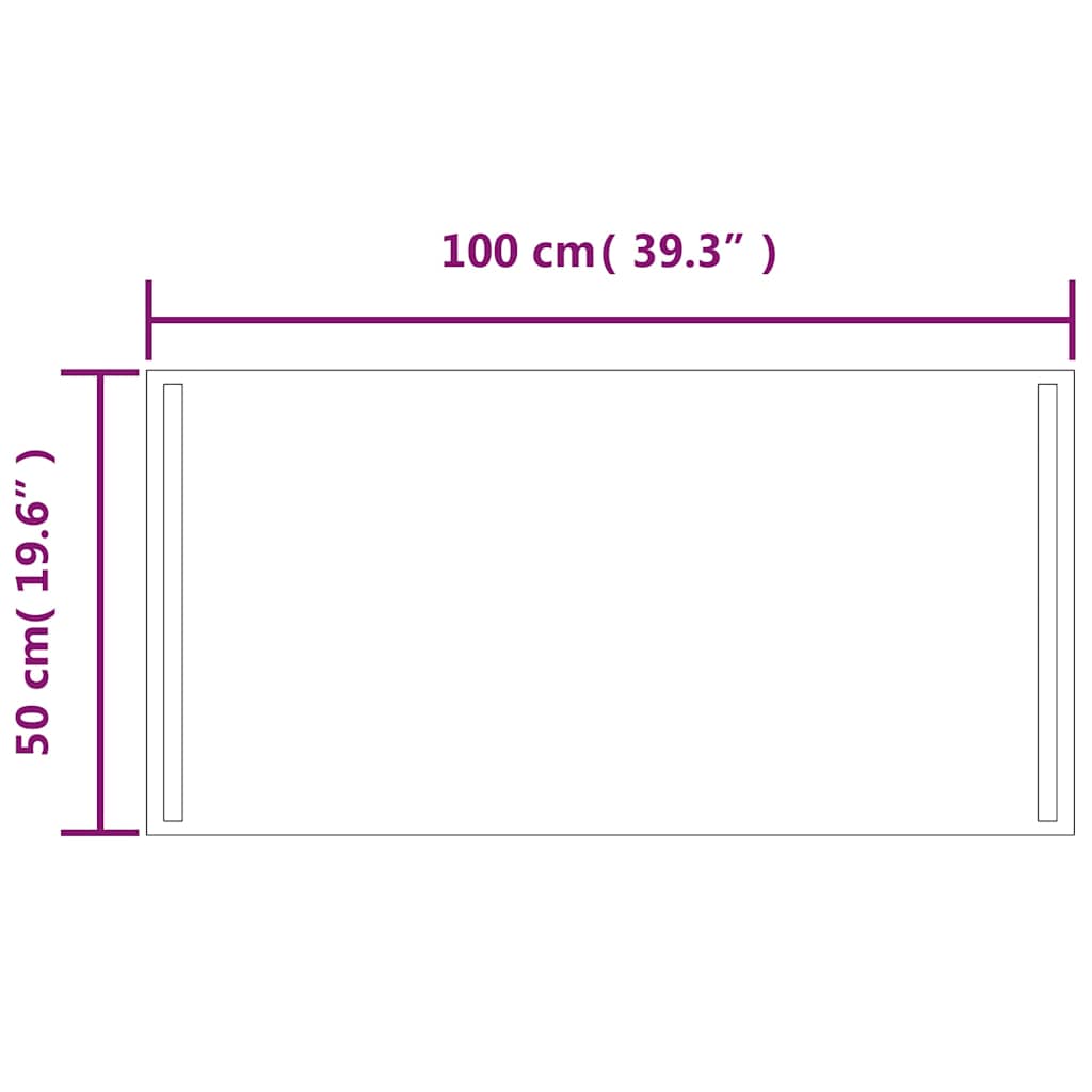 LED Bathroom Mirror 100x50 cm