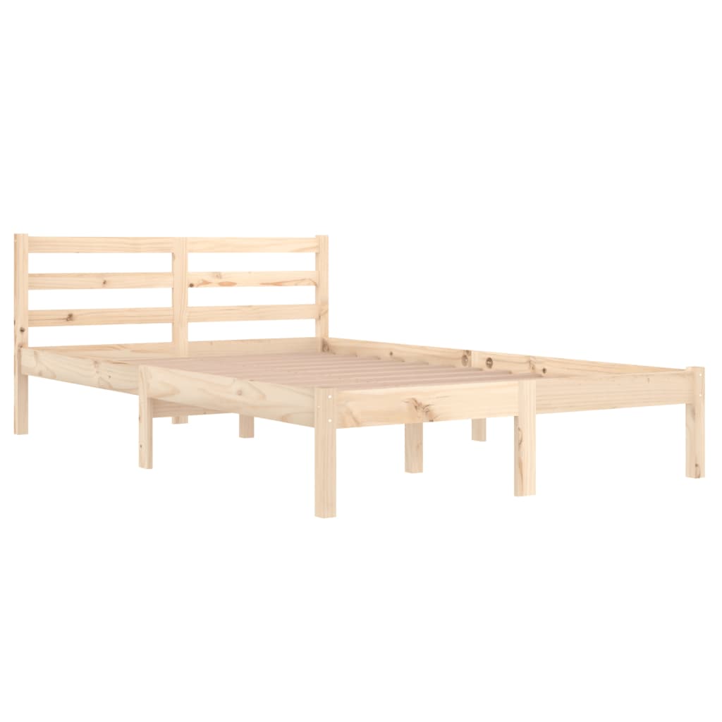 Bed Frame without Mattress Solid Wood Pine 120x200 cm