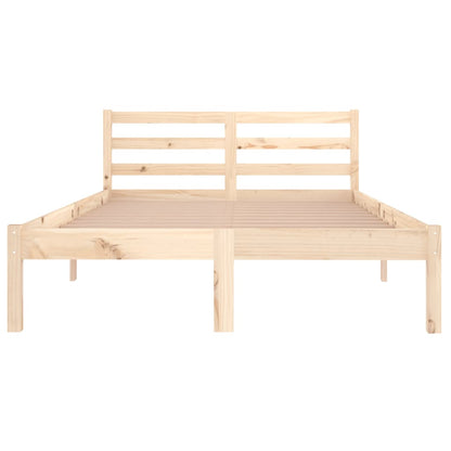 Bed Frame without Mattress Solid Wood Pine 120x200 cm