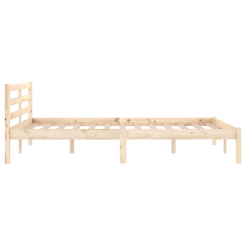 Bed Frame without Mattress Solid Wood Pine 120x200 cm