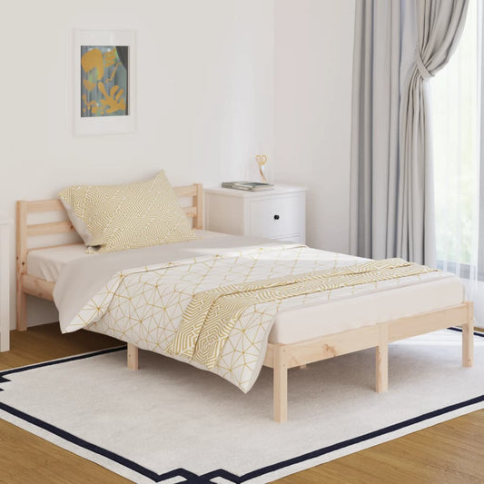 Bed Frame without Mattress Solid Wood Pine 120x200 cm