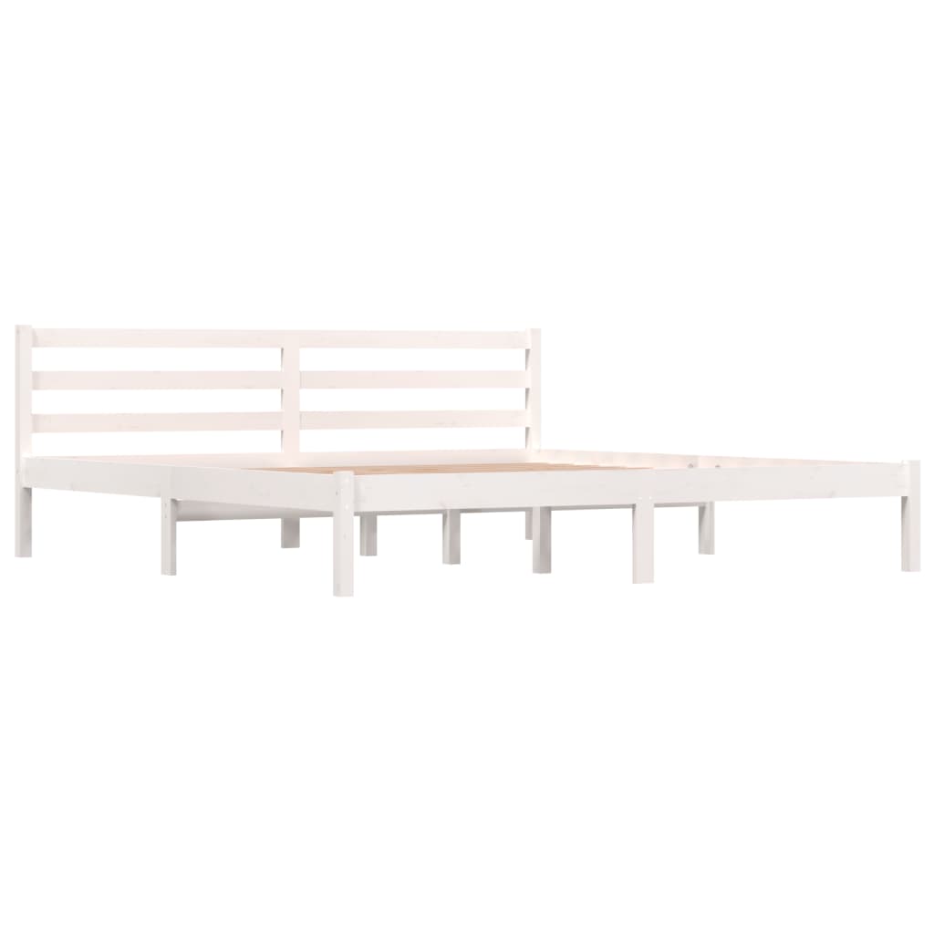 Bed Frame without Mattress 180x200cm White Super King Size