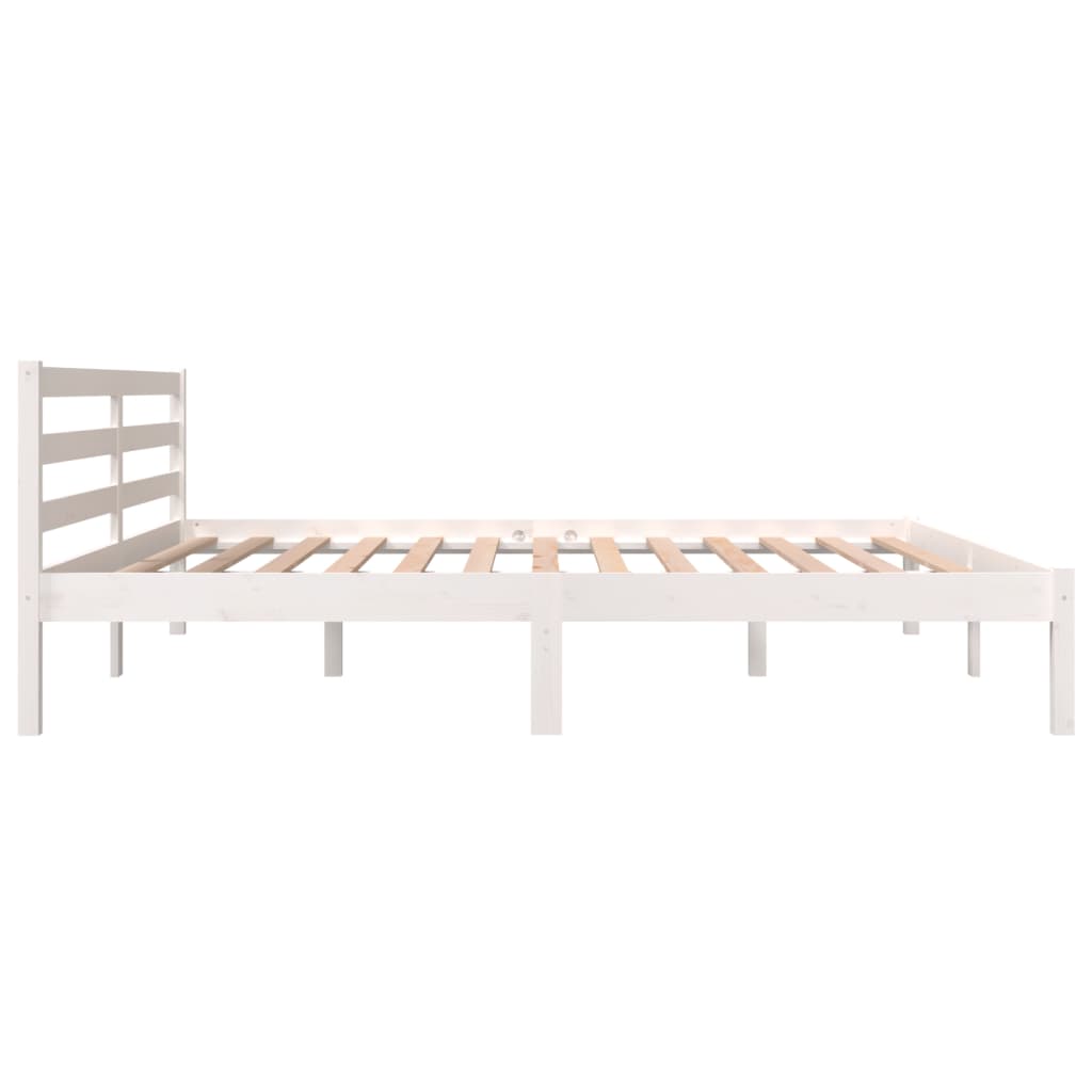 Bed Frame without Mattress 180x200cm White Super King Size