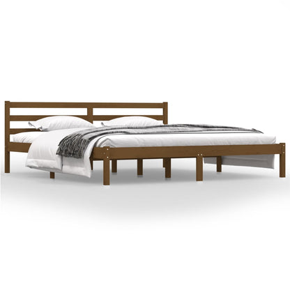 Bed Frame without Mattress 180x200cm Honey Brown Super King Size