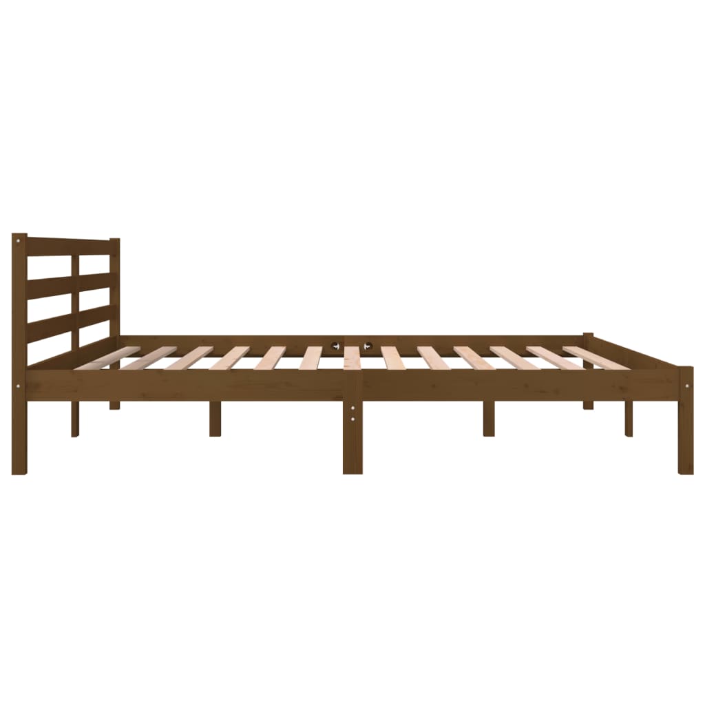 Bed Frame without Mattress 180x200cm Honey Brown Super King Size