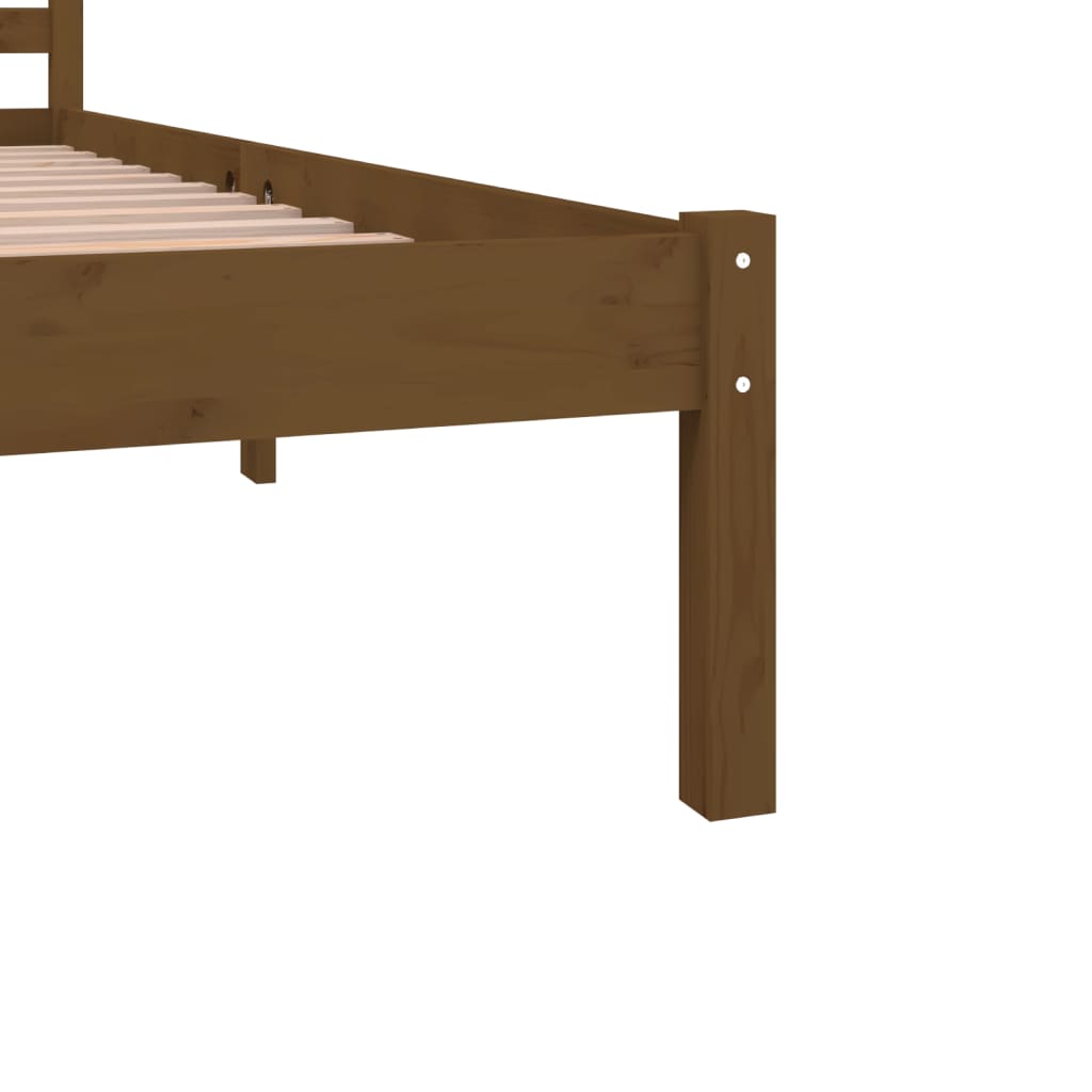 Bed Frame without Mattress 180x200cm Honey Brown Super King Size