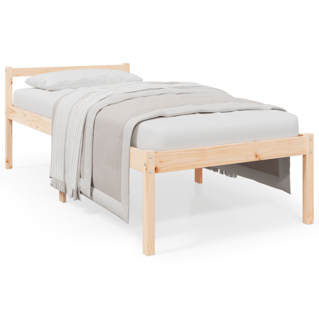 Senior Bed without Mattress 100x200 cm Solid Wood Pine