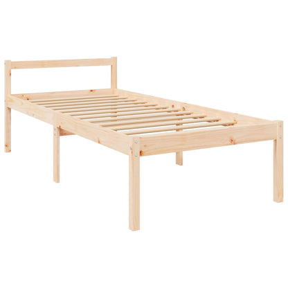 Senior Bed without Mattress 100x200 cm Solid Wood Pine