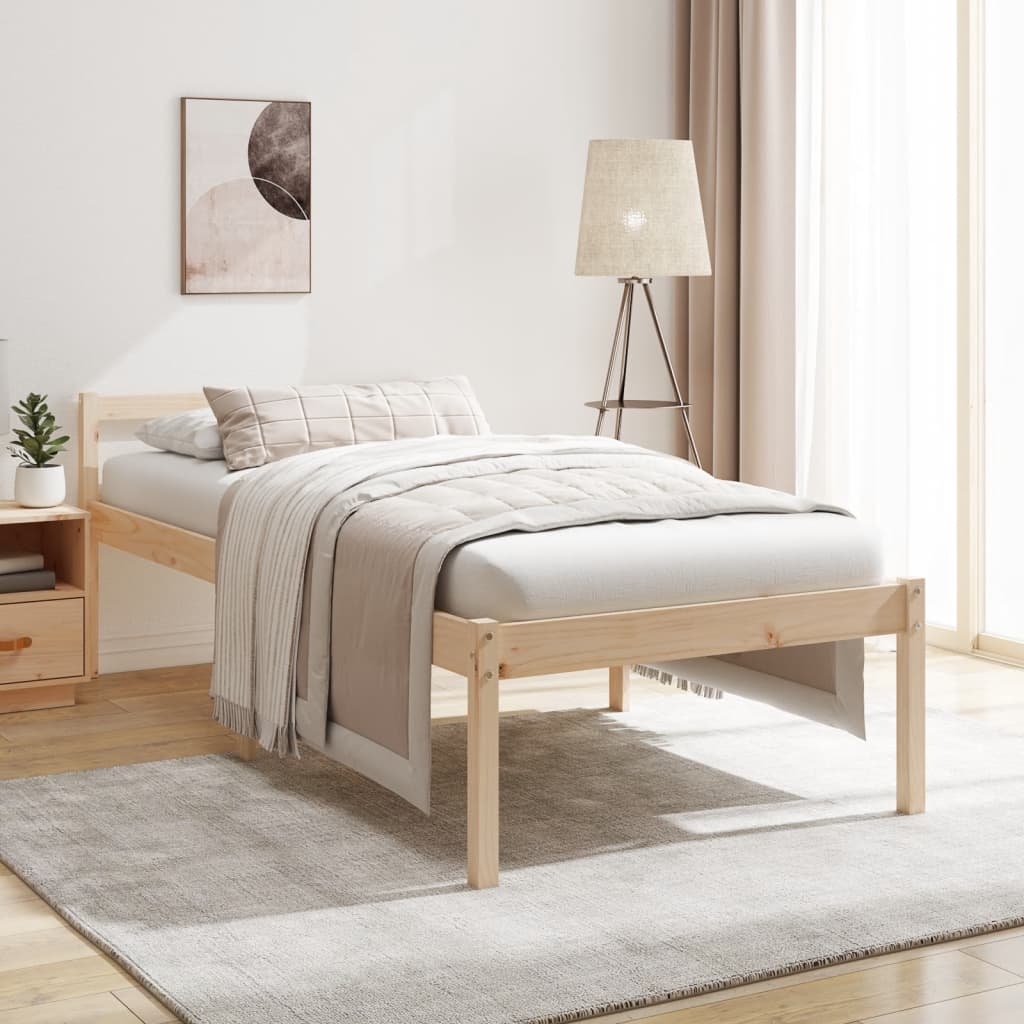 Senior Bed without Mattress 100x200 cm Solid Wood Pine