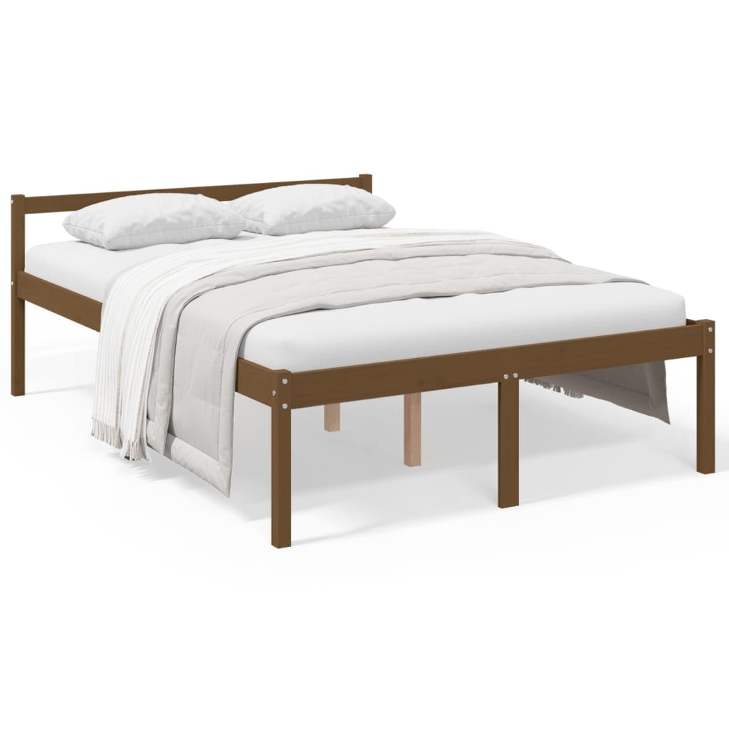 Bed Frame Honey Brown 140x200 cm Solid Wood Pine