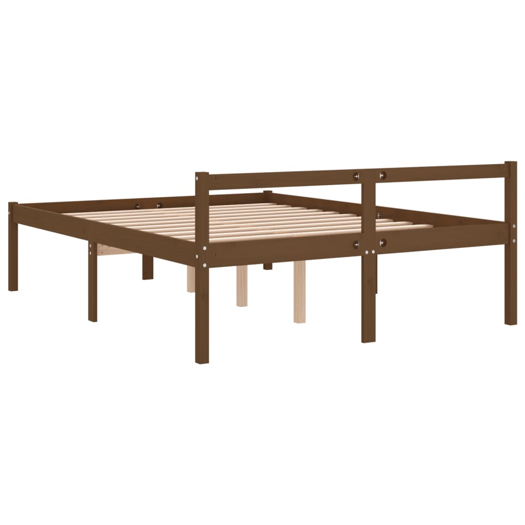 Bed Frame Honey Brown 140x200 cm Solid Wood Pine