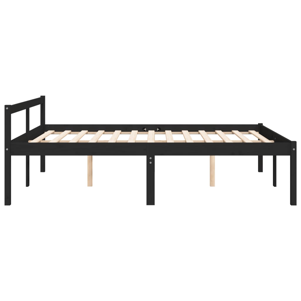 Senior Bed without Mattress Black 150x200cm King Size