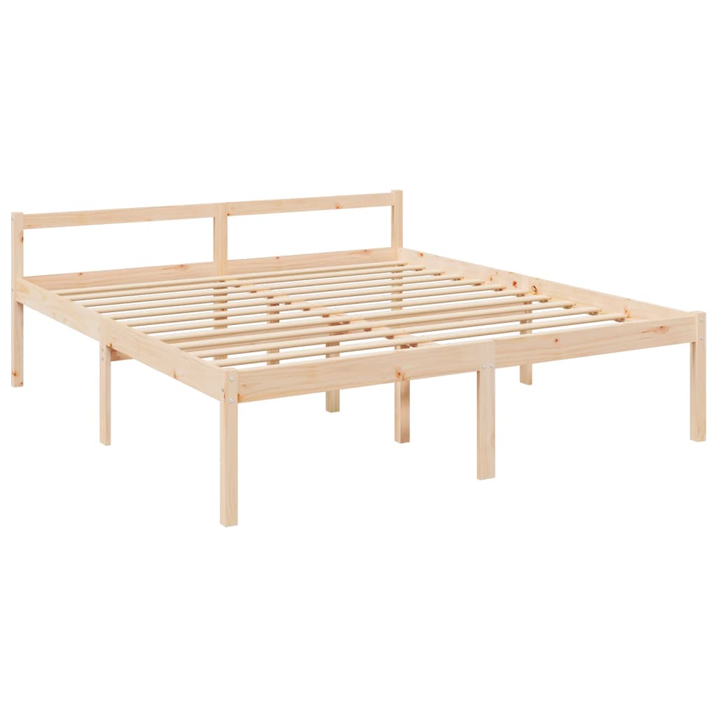 Senior Bed without Mattress 200x200 cm Solid Wood Pine