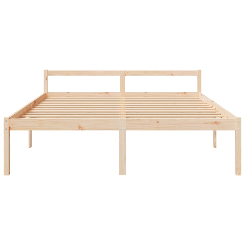 Senior Bed without Mattress 200x200 cm Solid Wood Pine