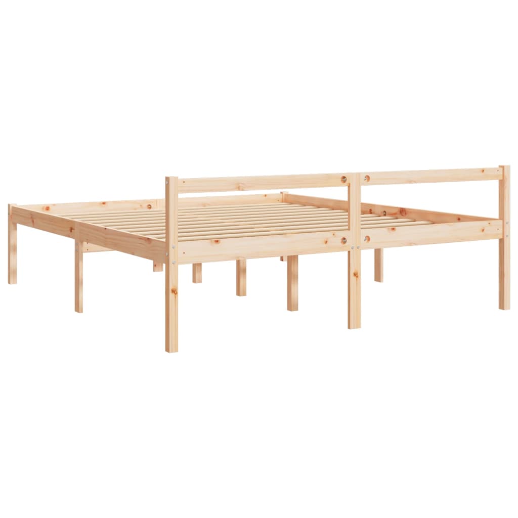 Senior Bed without Mattress 200x200 cm Solid Wood Pine