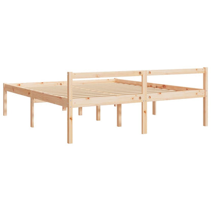 Senior Bed without Mattress 200x200 cm Solid Wood Pine