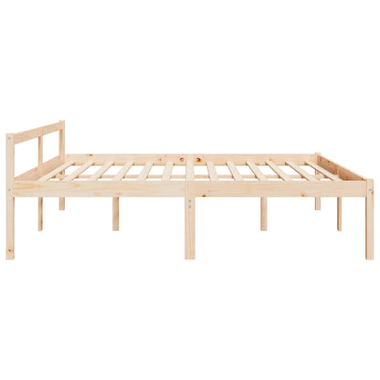 Senior Bed without Mattress 200x200 cm Solid Wood Pine