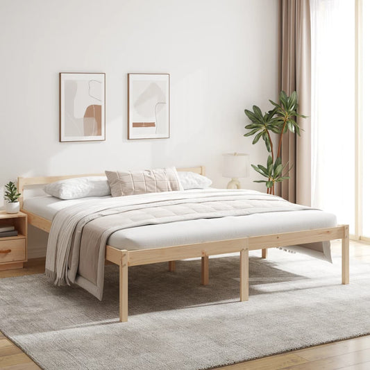 Senior Bed without Mattress 200x200 cm Solid Wood Pine