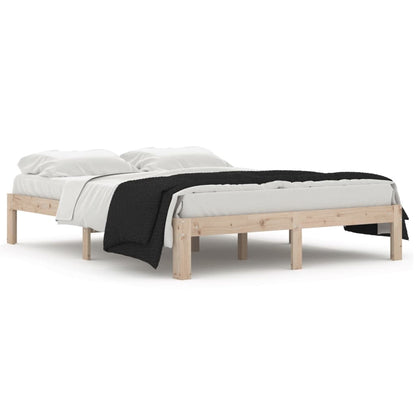 Bed Frame Solid Wood Pine 140x190 cm