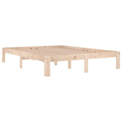 Bed Frame Solid Wood Pine 140x190 cm